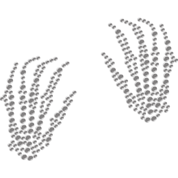 Hand of Death Rhinestone Hotfix Motif for Mask